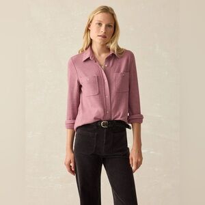Faherty | Legend Sweater Shirt | Rose Twill | Women’s Size Small